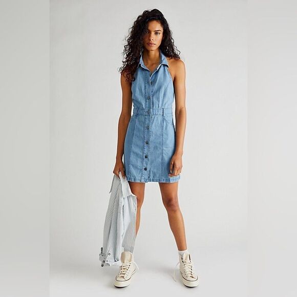 Free People | Sami Denim Dress - Picture 1 of 7